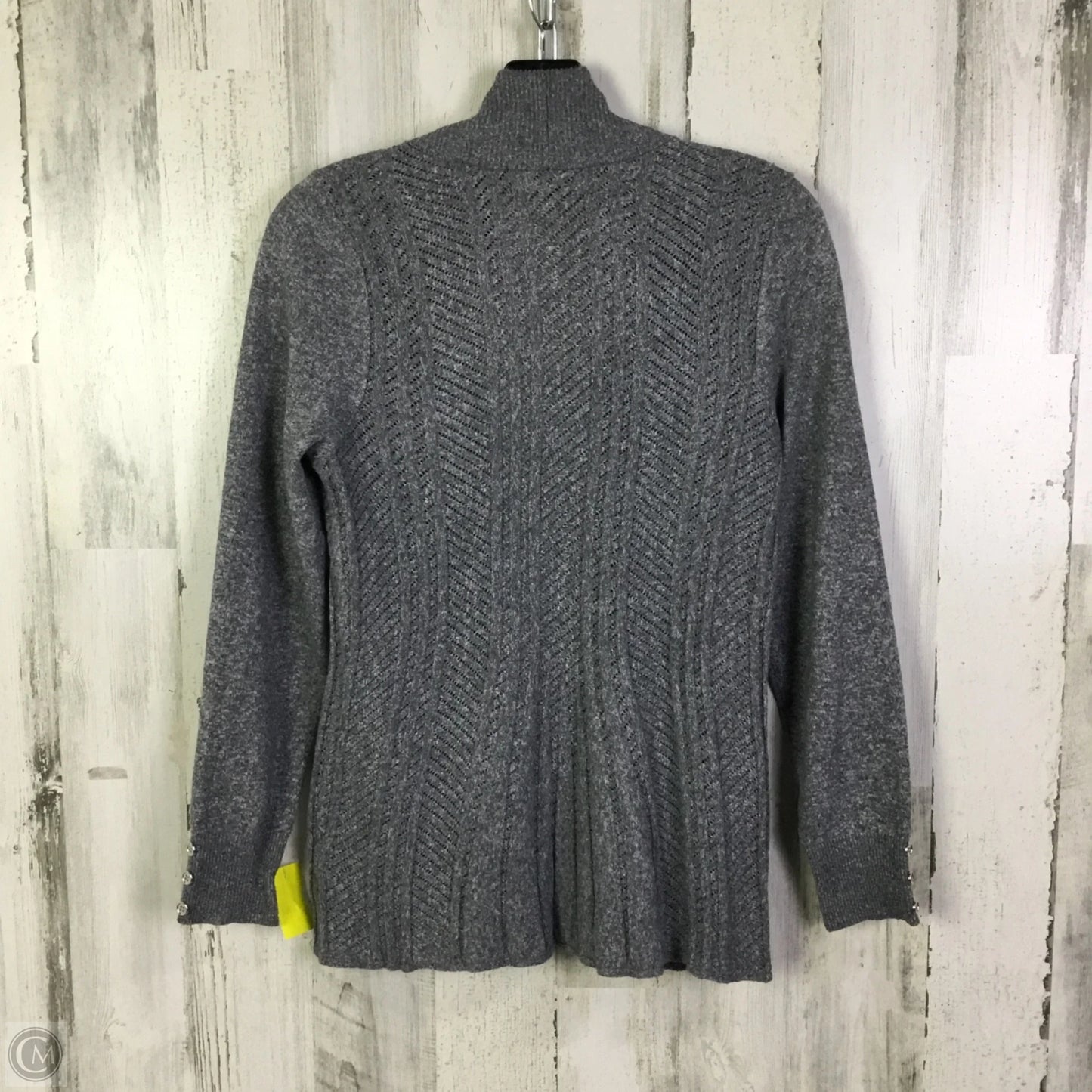 Sweater Cardigan By Clothes Mentor In Grey, Size: S