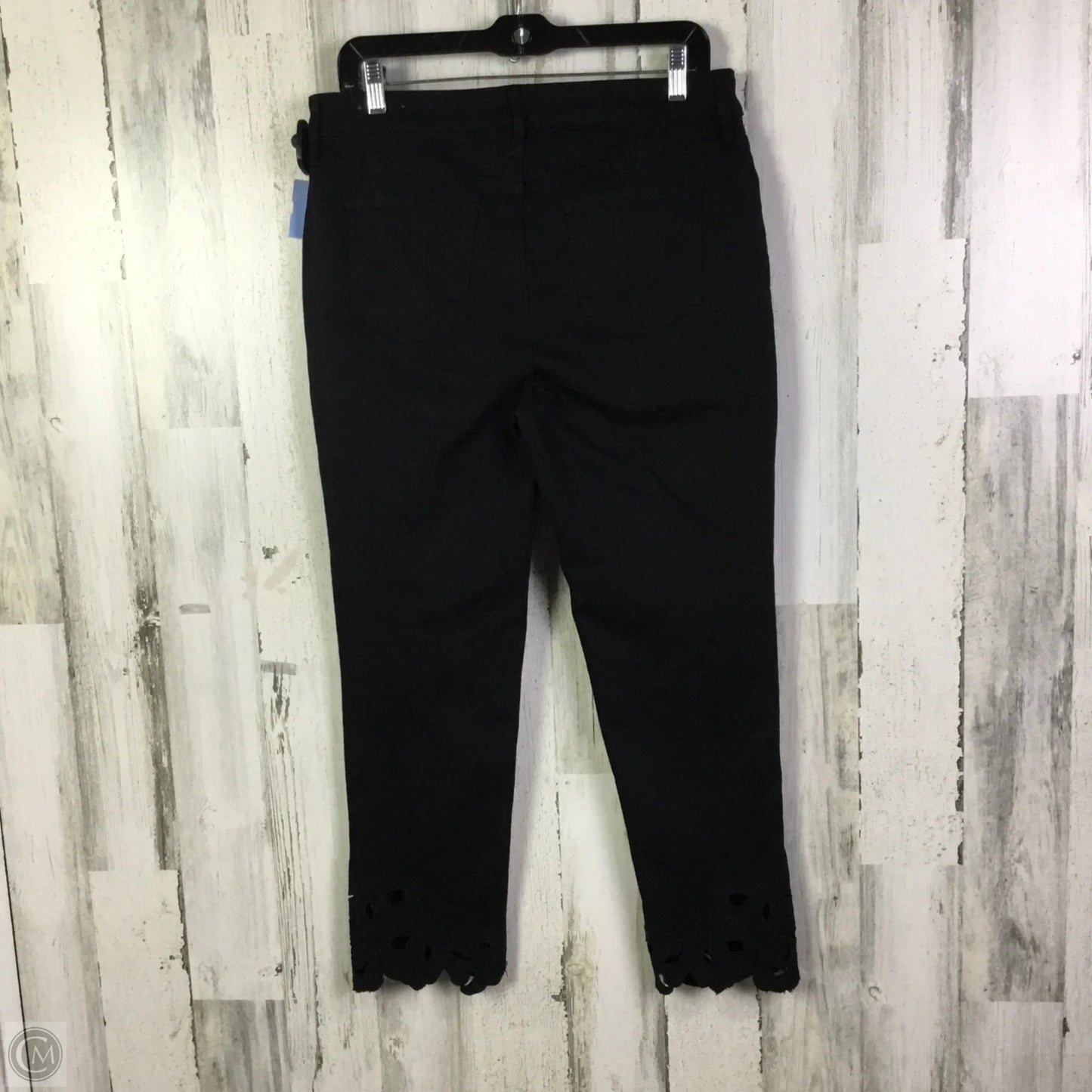 Jeans Straight By Chicos In Black Denim, Size: 10