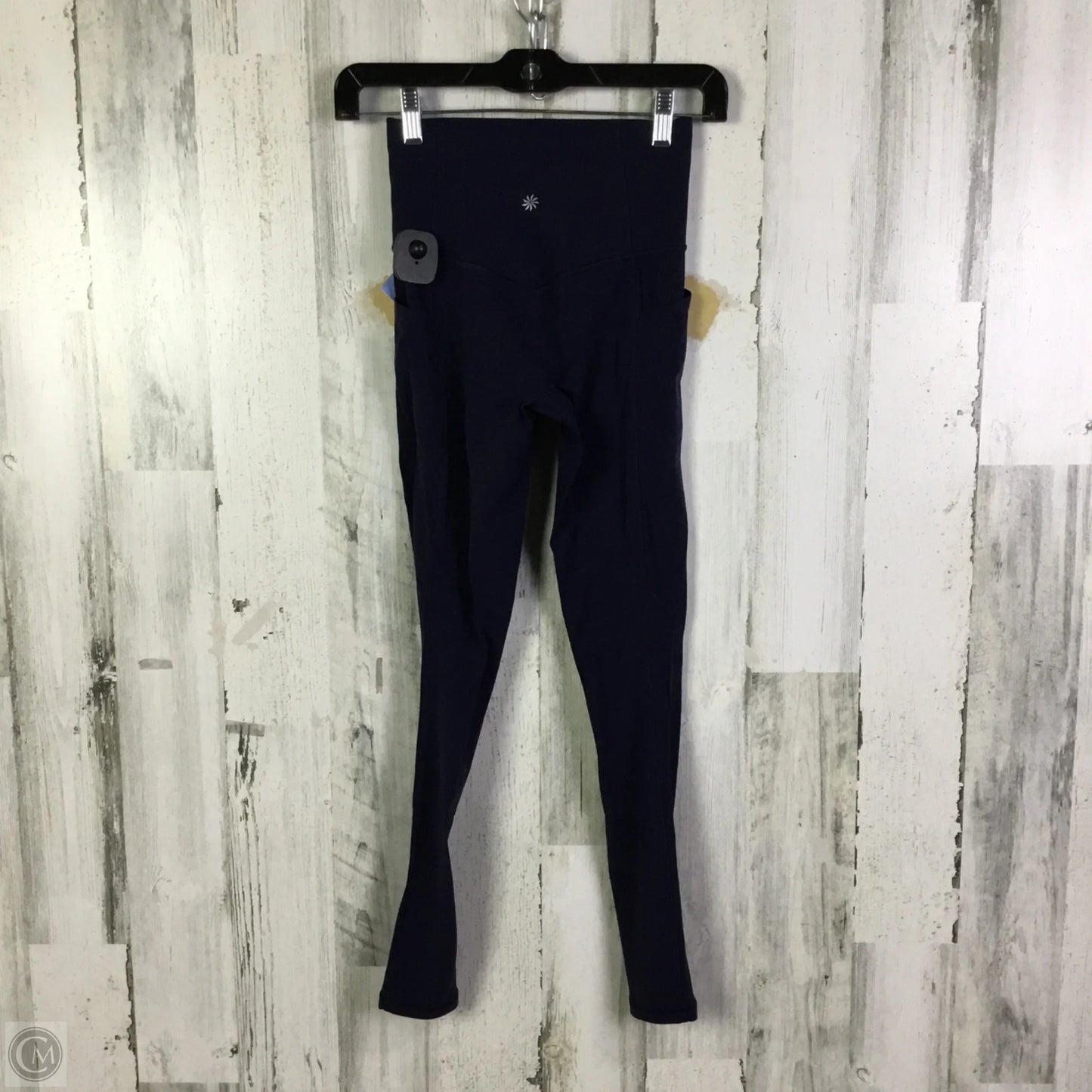 Athletic Leggings By Athleta In Navy, Size: Xxs