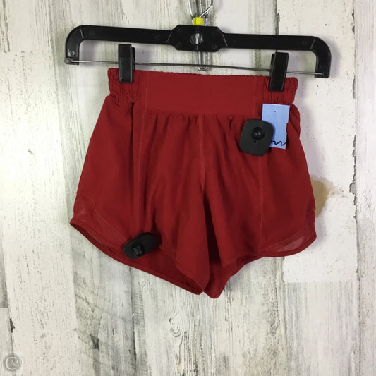 Athletic Shorts By Lululemon In Red, Size: 0