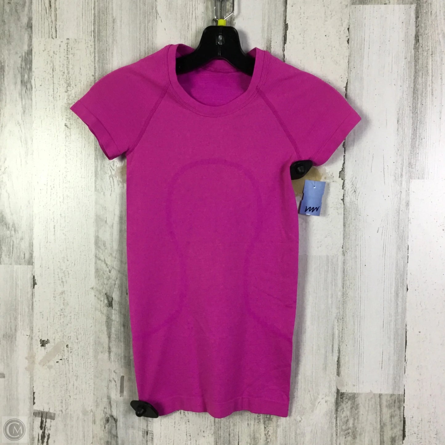 Athletic Top Short Sleeve By Lululemon In Pink, Size: Xs