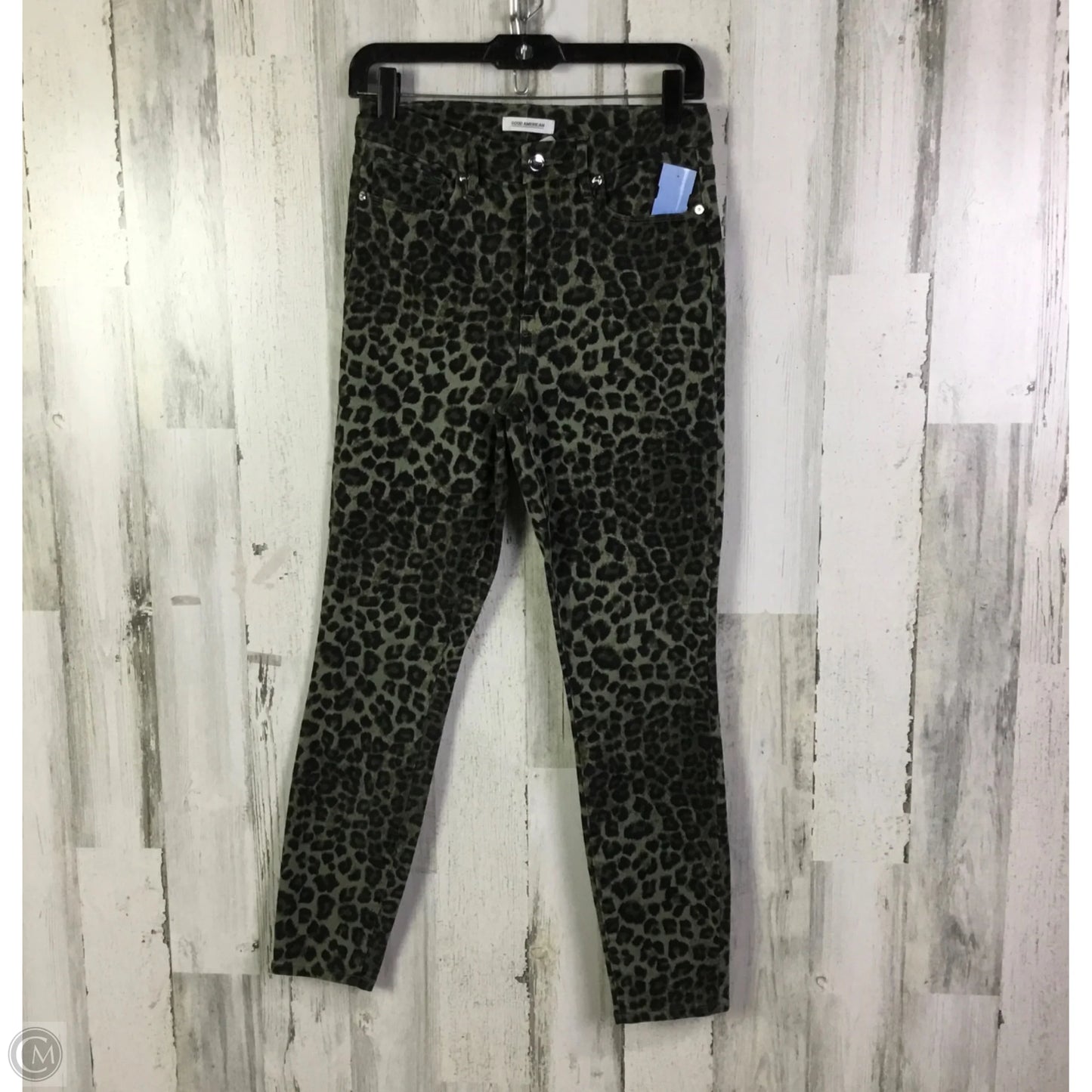 Jeans Skinny By Good American In Animal Print, Size: 6