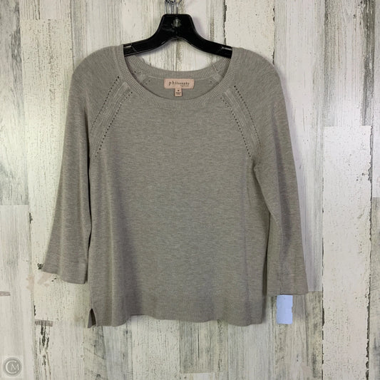 Sweater By Philosophy In Taupe, Size: M