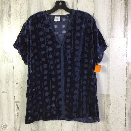 Top Short Sleeve By Cabi In Navy, Size: S