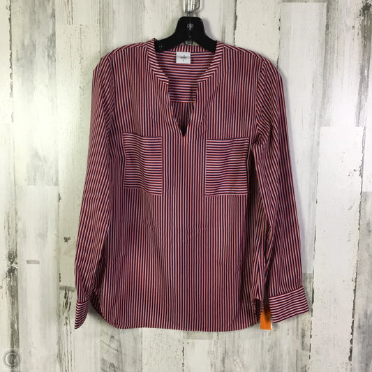 Top Long Sleeve By Cabi In Blue & Red, Size: S