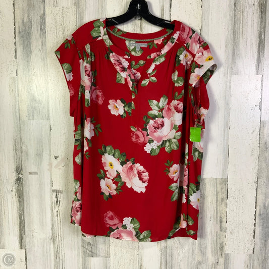 Top Sleeveless By Daniel Rainn In Red, Size: 2x