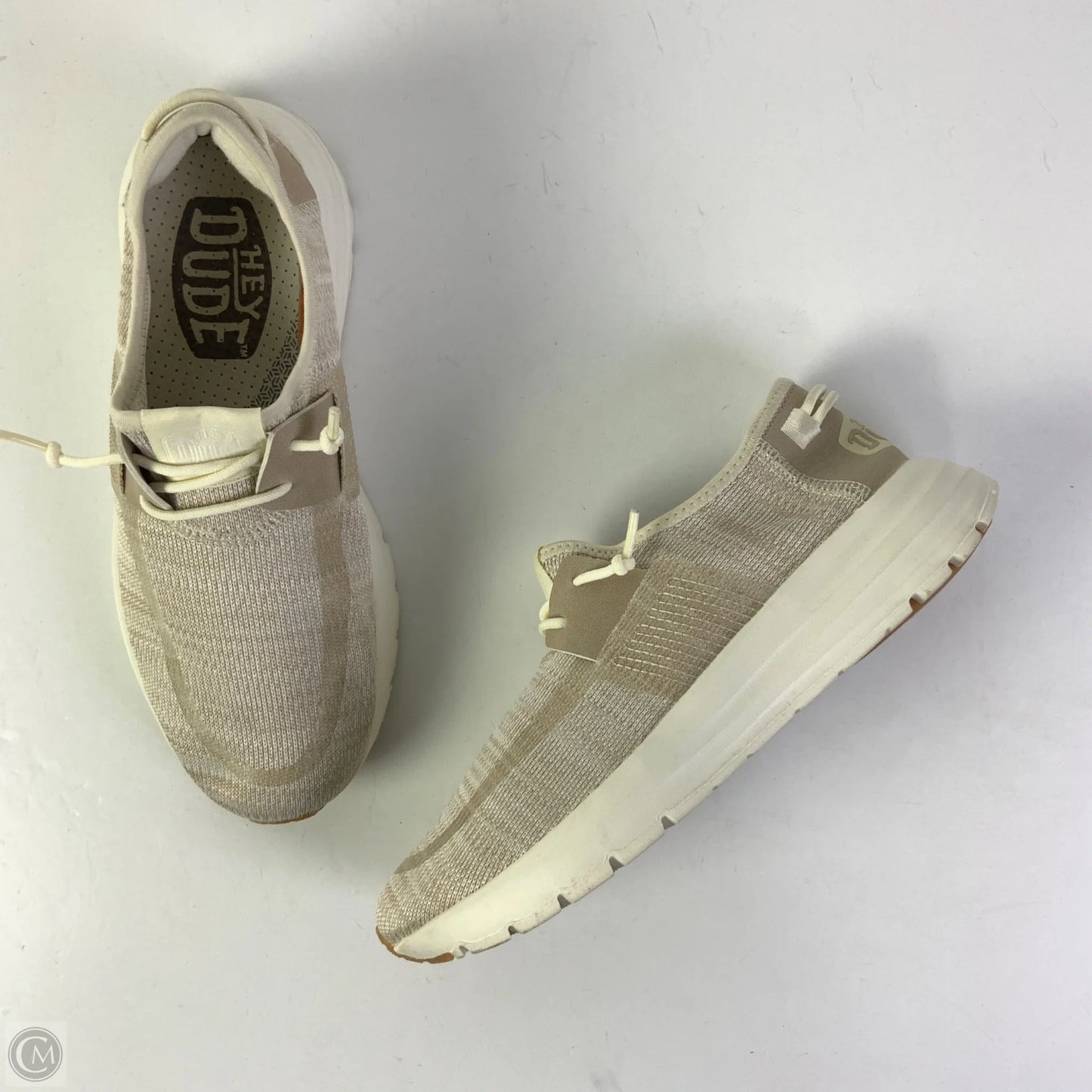 Shoes Sneakers By Hey Dude In Cream, Size: 7