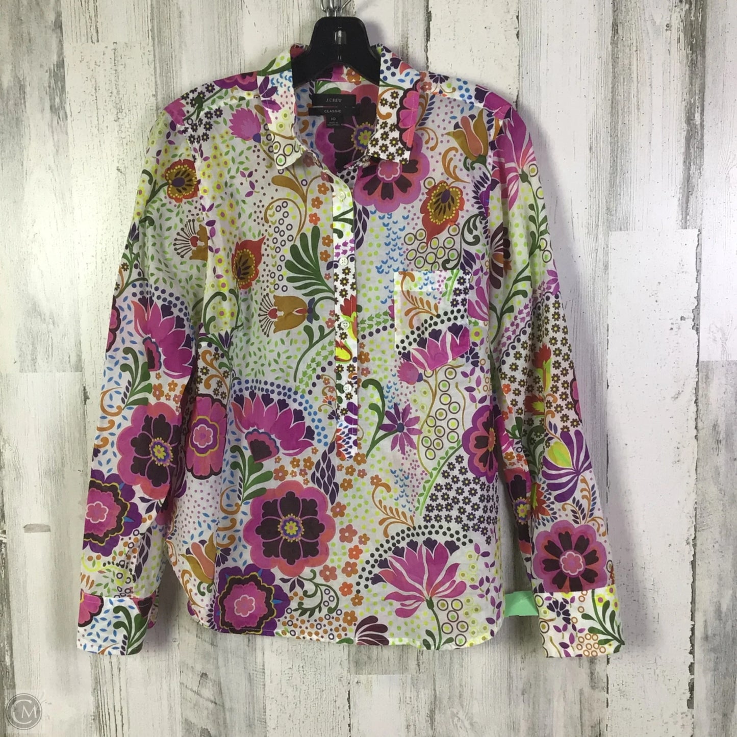 Top Long Sleeve By J. Crew In White, Size: M