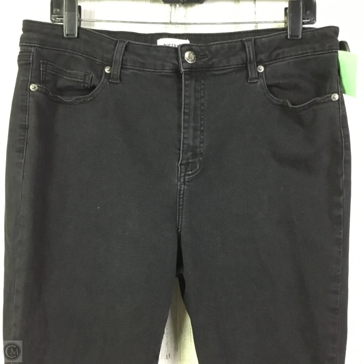 Jeans Skinny By Pistola In Black Denim, Size: 16