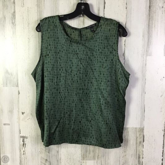 Top Sleeveless By Eileen Fisher In Green, Size: L