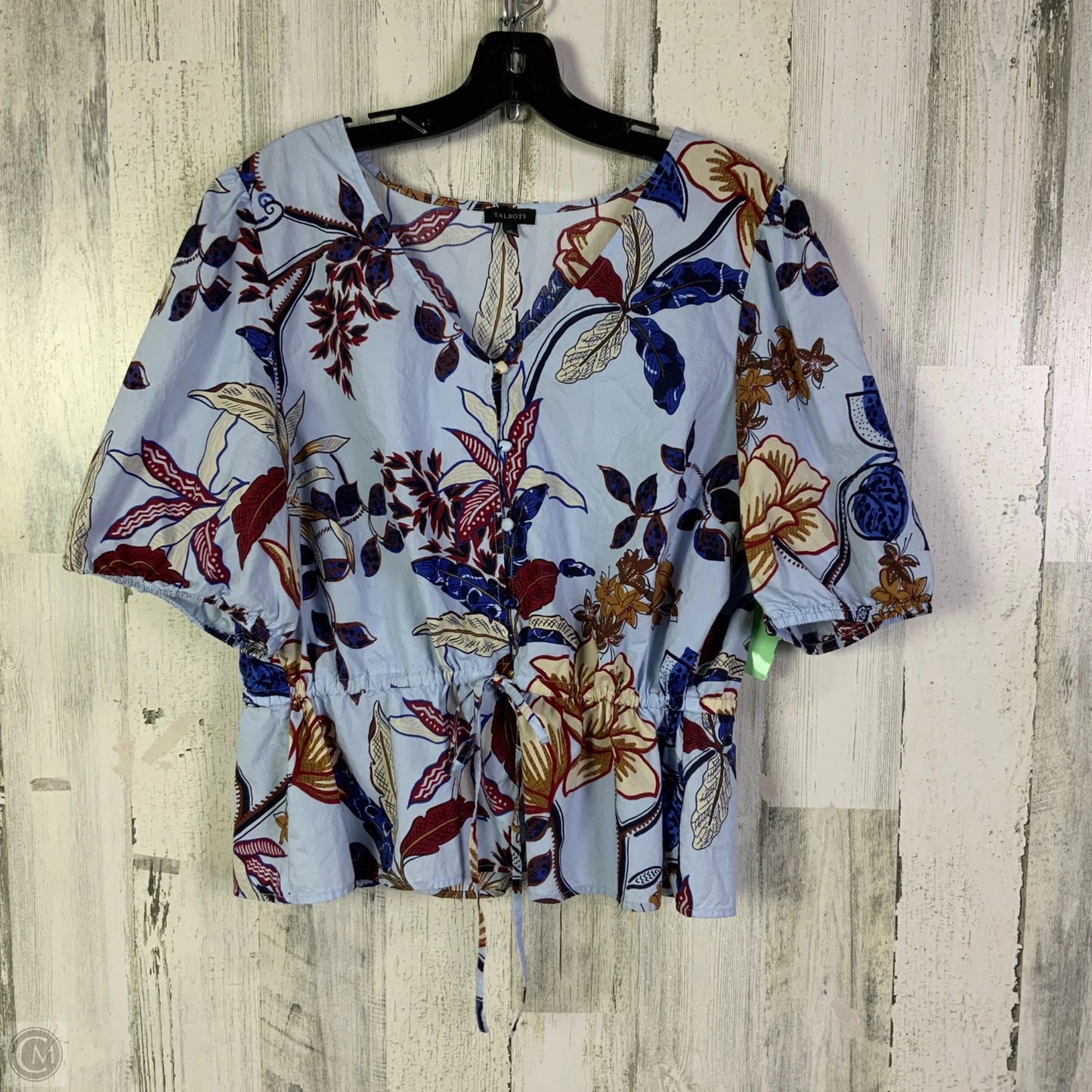 Top Short Sleeve By Talbots In Blue, Size: Xl