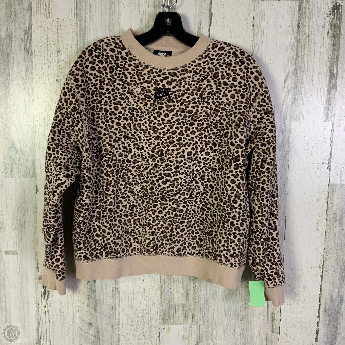 Sweatshirt Crewneck By Nike Apparel In Animal Print, Size: Xs