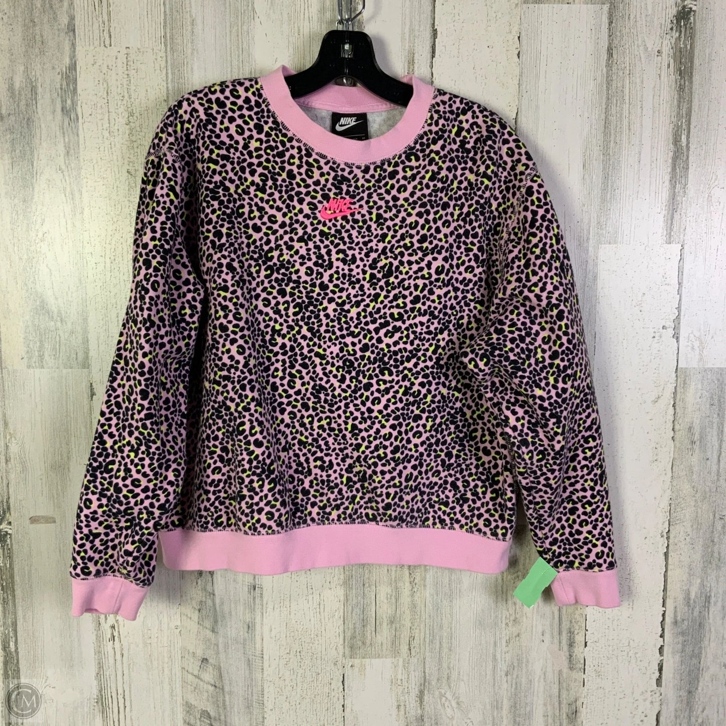 Sweatshirt Crewneck By Nike Apparel In Animal Print, Size: Xs