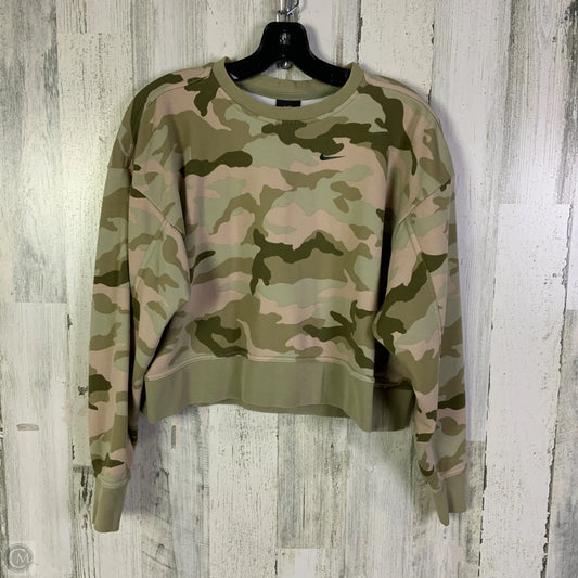 Sweatshirt Crewneck By Nike Apparel In Camouflage Print, Size: Xs