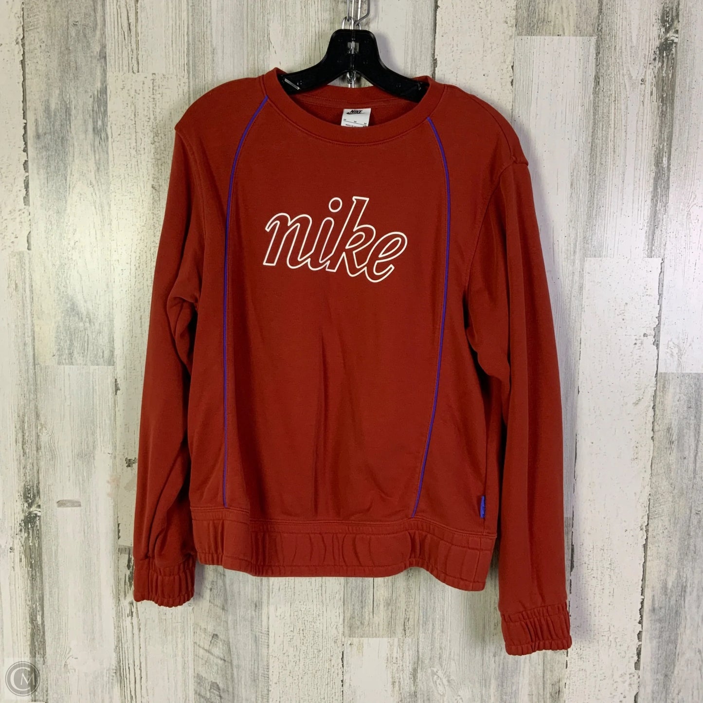 Sweatshirt Crewneck By Nike Apparel In Orange, Size: M