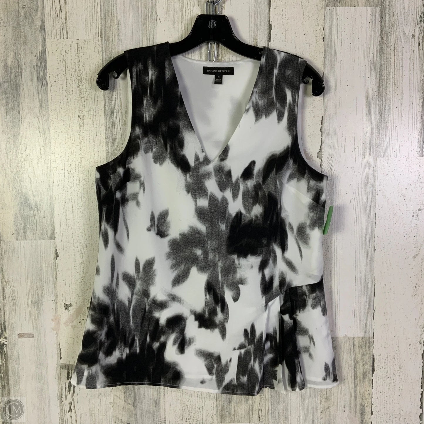 Top Sleeveless By Banana Republic In Black & White, Size: S