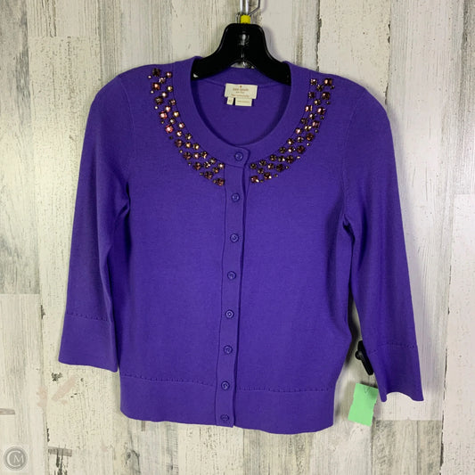 Cardigan Designer By Kate Spade In Purple, Size: Xs