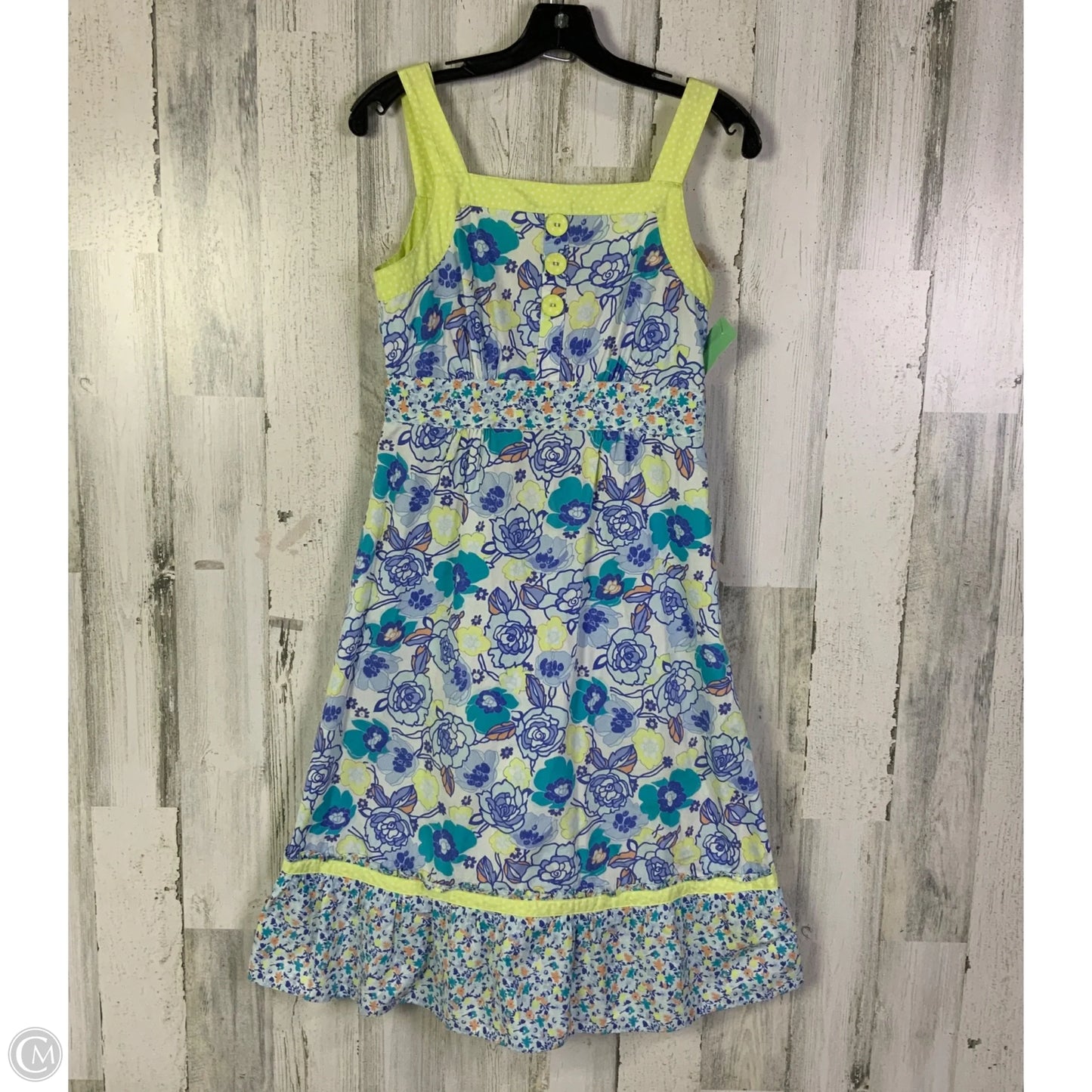 Dress Casual Short By Clothes Mentor In Blue & White, Size: S