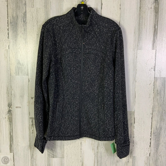 Athletic Jacket By Lululemon In Black & White, Size: 14