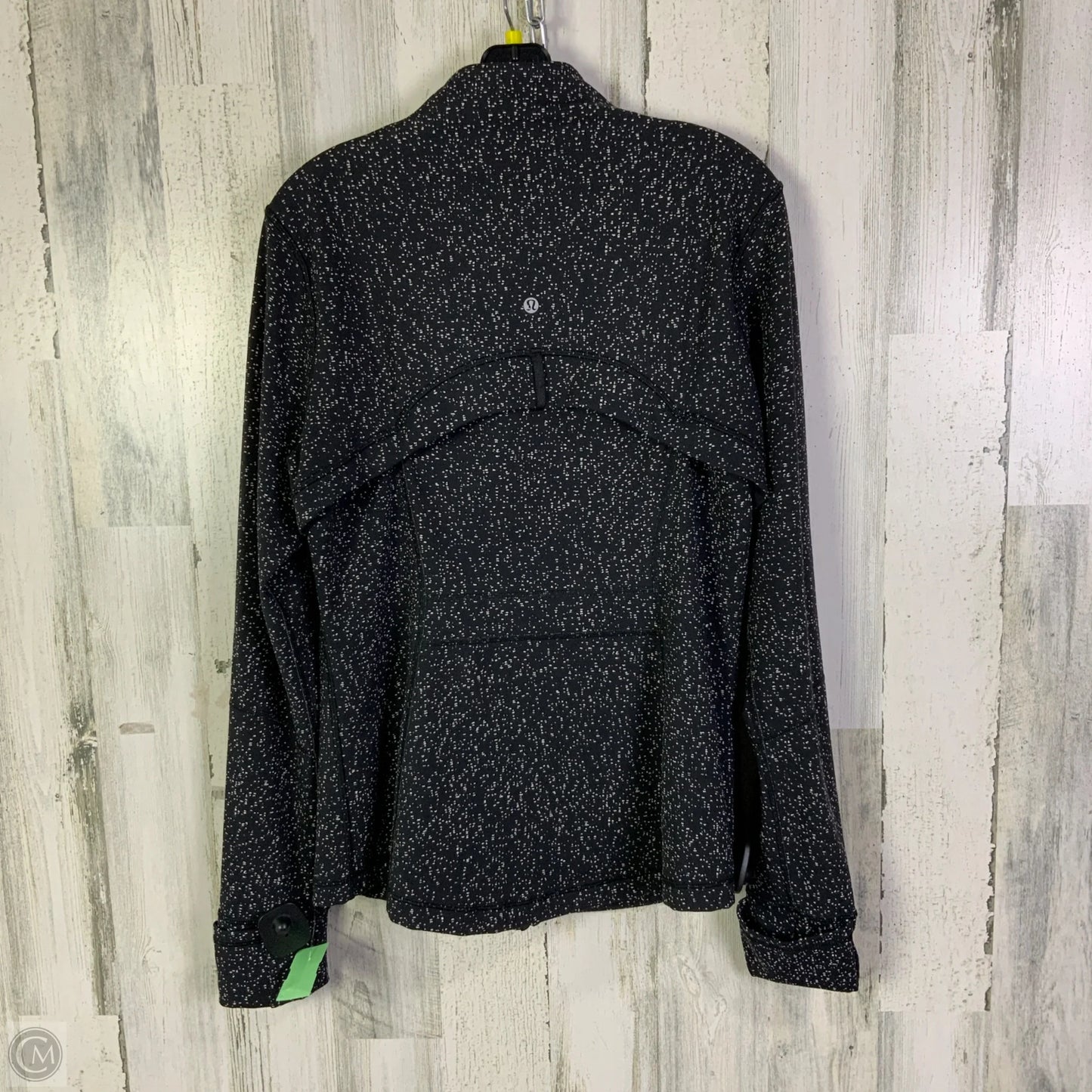 Athletic Jacket By Lululemon In Black & White, Size: 14