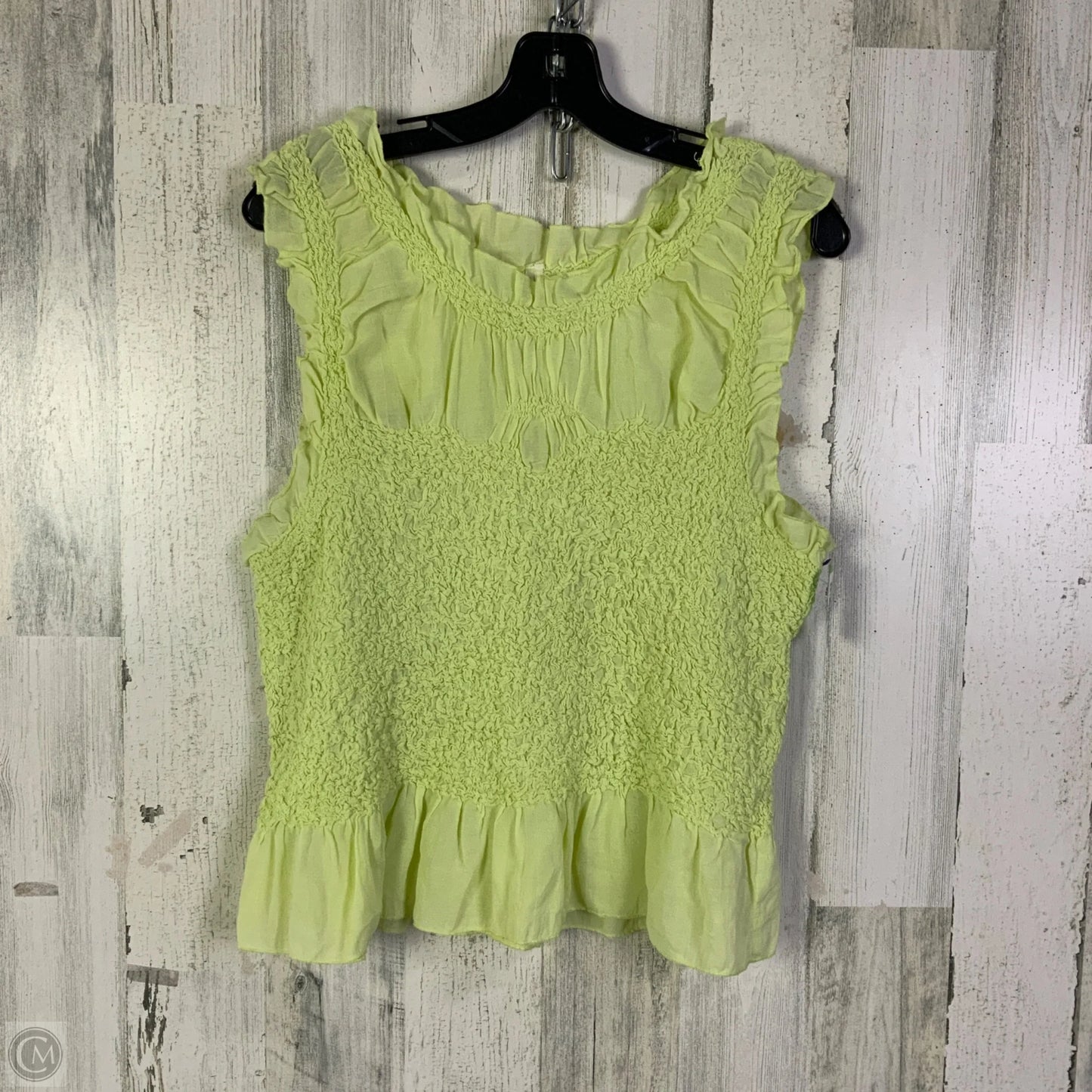 Top Short Sleeve By Anthropologie In Green, Size: L
