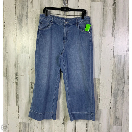 Jeans Cropped By Chicos In Blue Denim, Size: 12