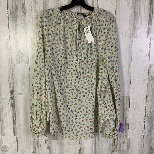 Top Long Sleeve By Polo Ralph Lauren In Cream, Size: Xl