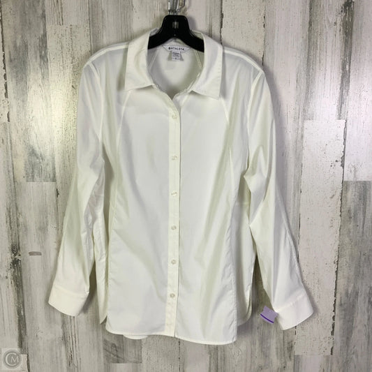 Top Long Sleeve By Athleta In White, Size: L