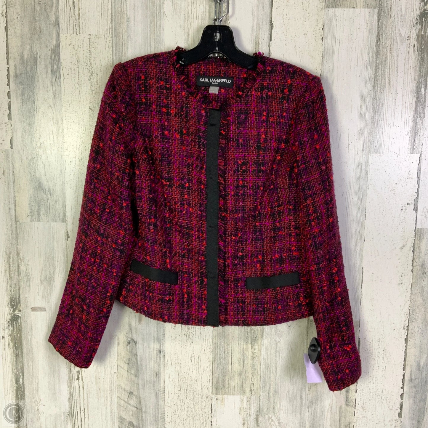 Blazer Designer By Karl Lagerfeld In Pink, Size: Xs