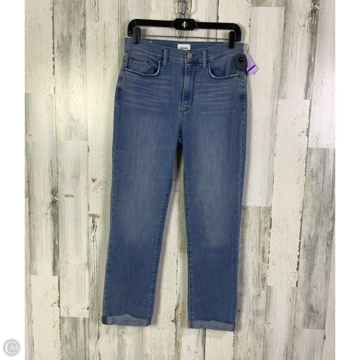 Jeans Straight By Hudson In Blue Denim, Size: 6