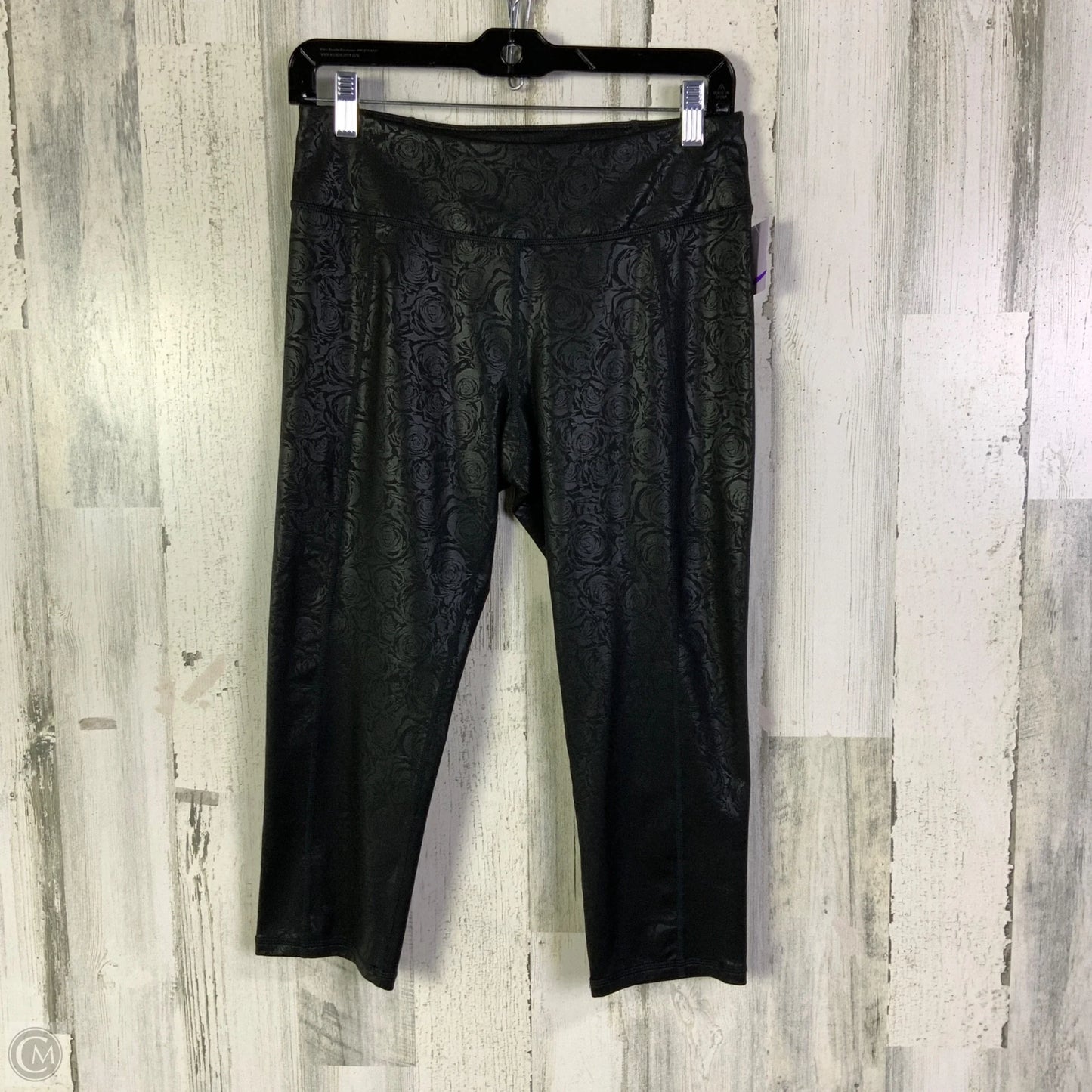 Athletic Leggings Capris By Betsey Johnson In Black, Size: M