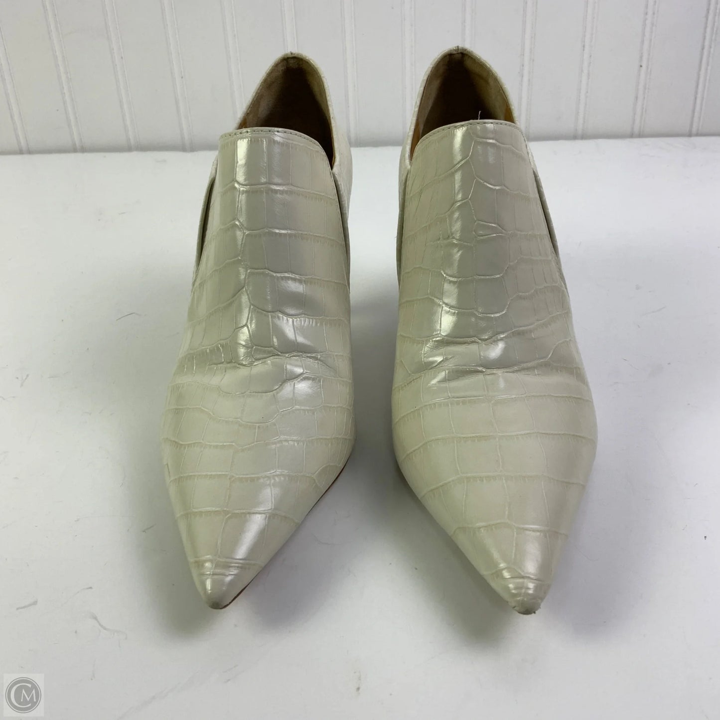 Boots Designer By Tory Burch In Ivory, Size: 8