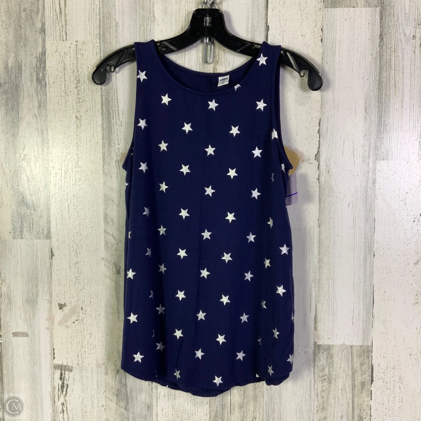 Top Sleeveless Basic By Old Navy In Blue & Silver, Size: Xs