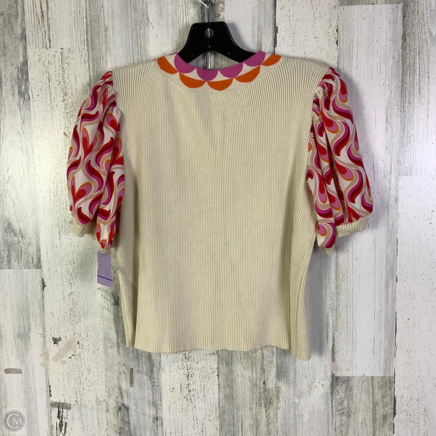 Top Short Sleeve By Voy In Pink & Tan, Size: S
