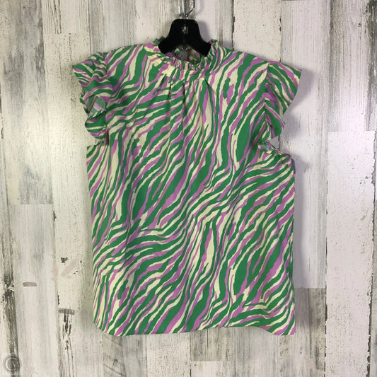 Top Short Sleeve By Voy In Green & Purple, Size: S