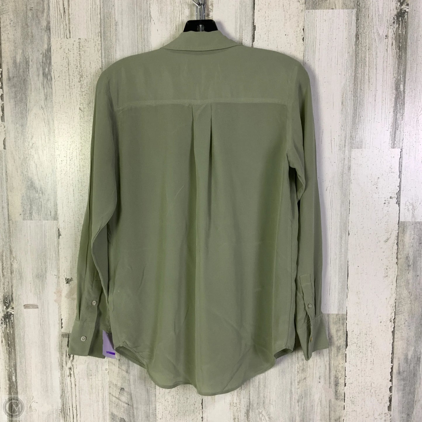 Top Long Sleeve By Everlane In Green, Size: Xs