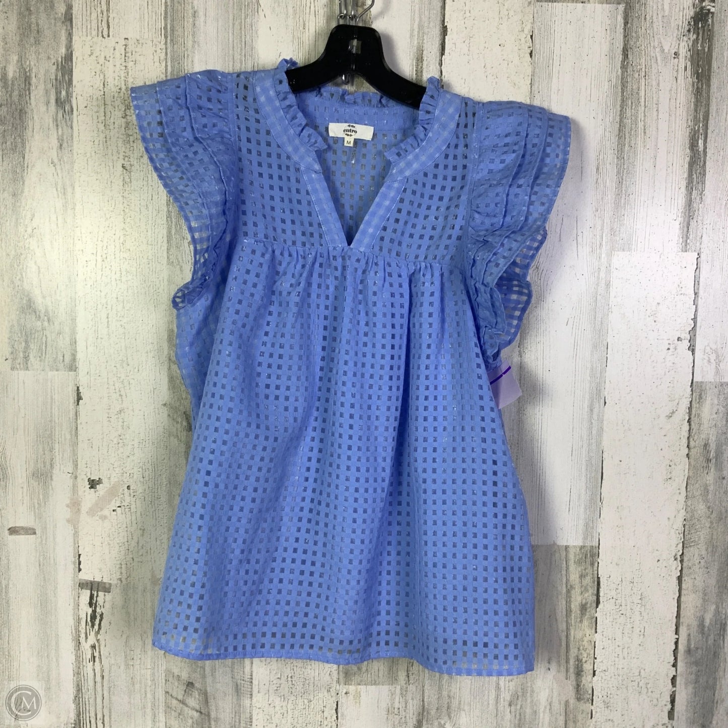 Top Short Sleeve By Entro In Blue, Size: M