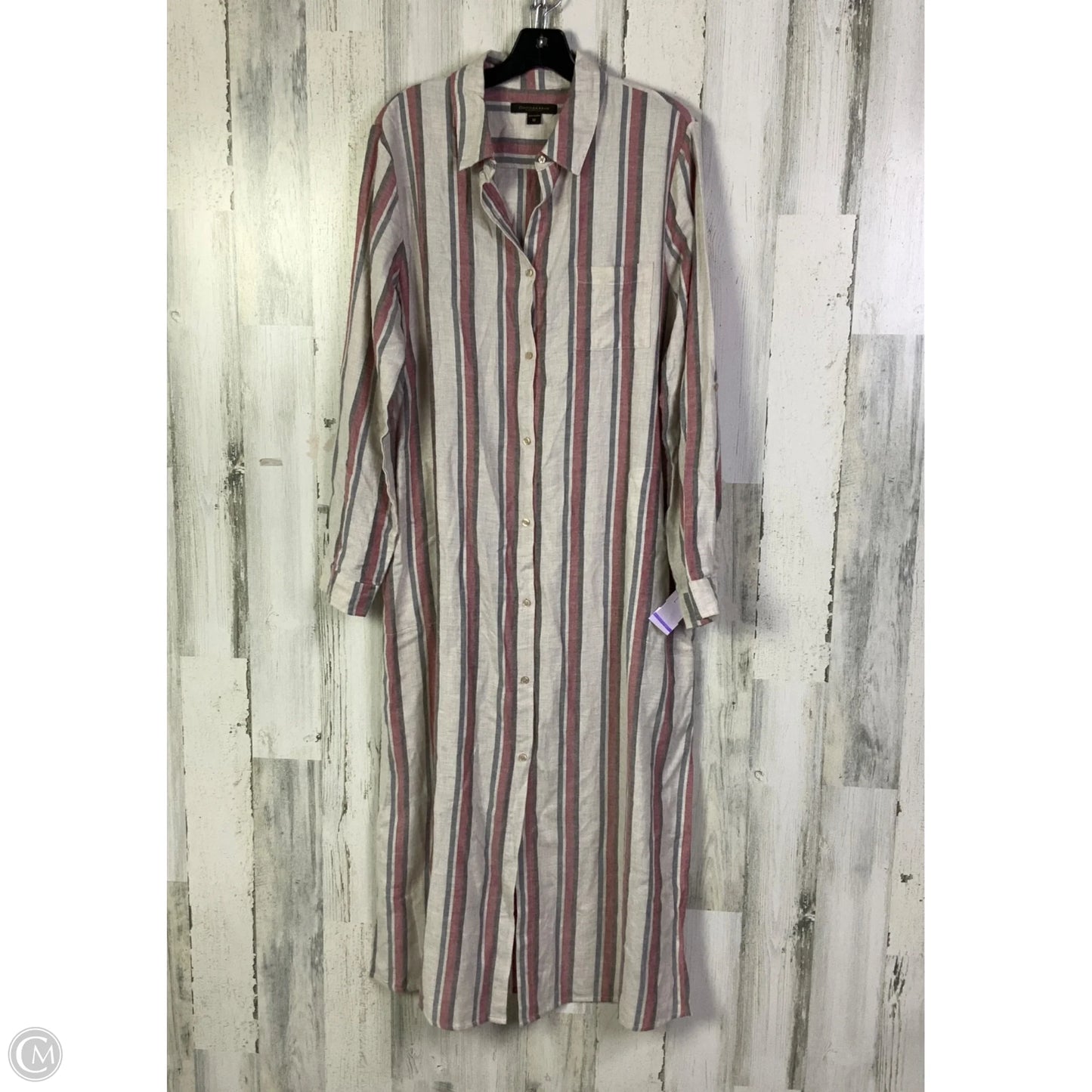 Dress Casual Midi By Donna Karan In Grey, Size: M