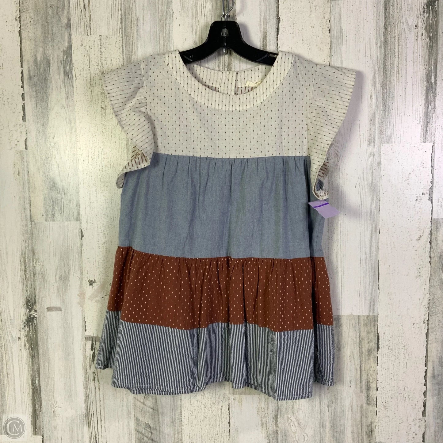 Top Short Sleeve By Entro In Cream, Size: S