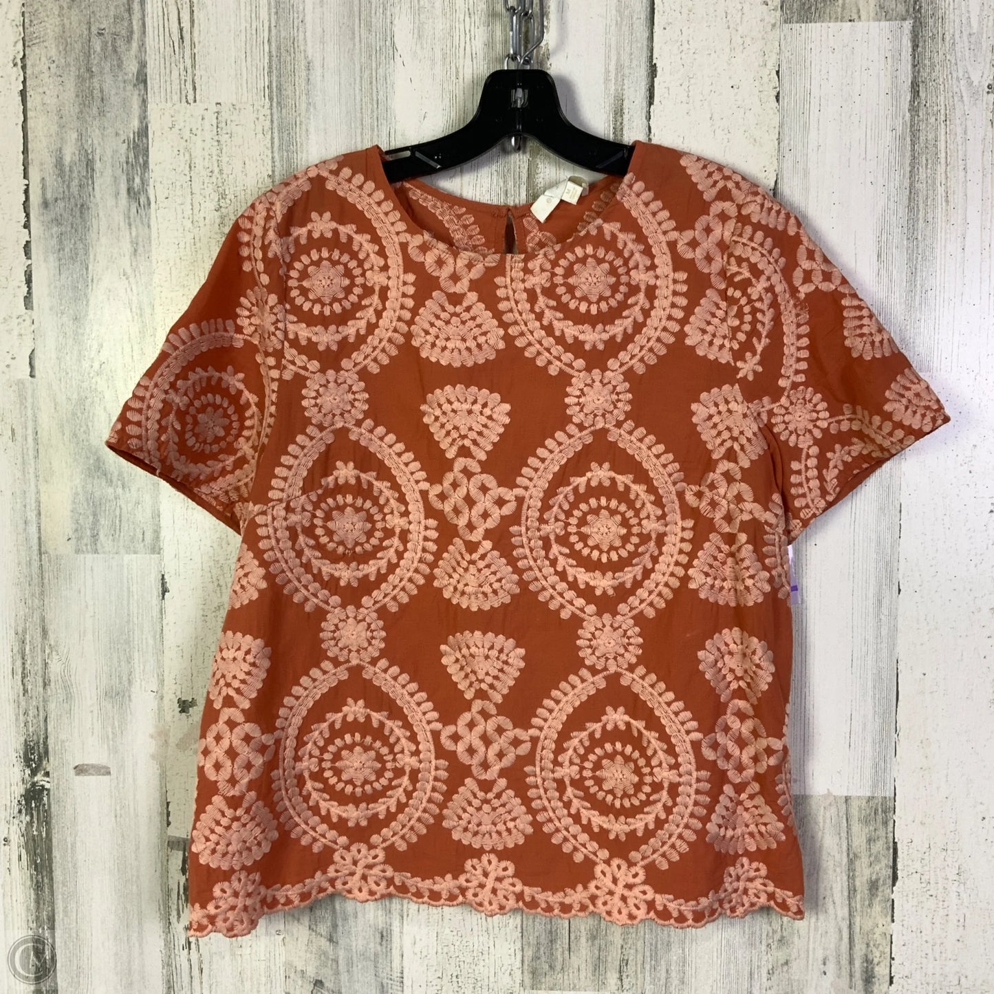 Top Short Sleeve By Eri + Ali In Orange, Size: M
