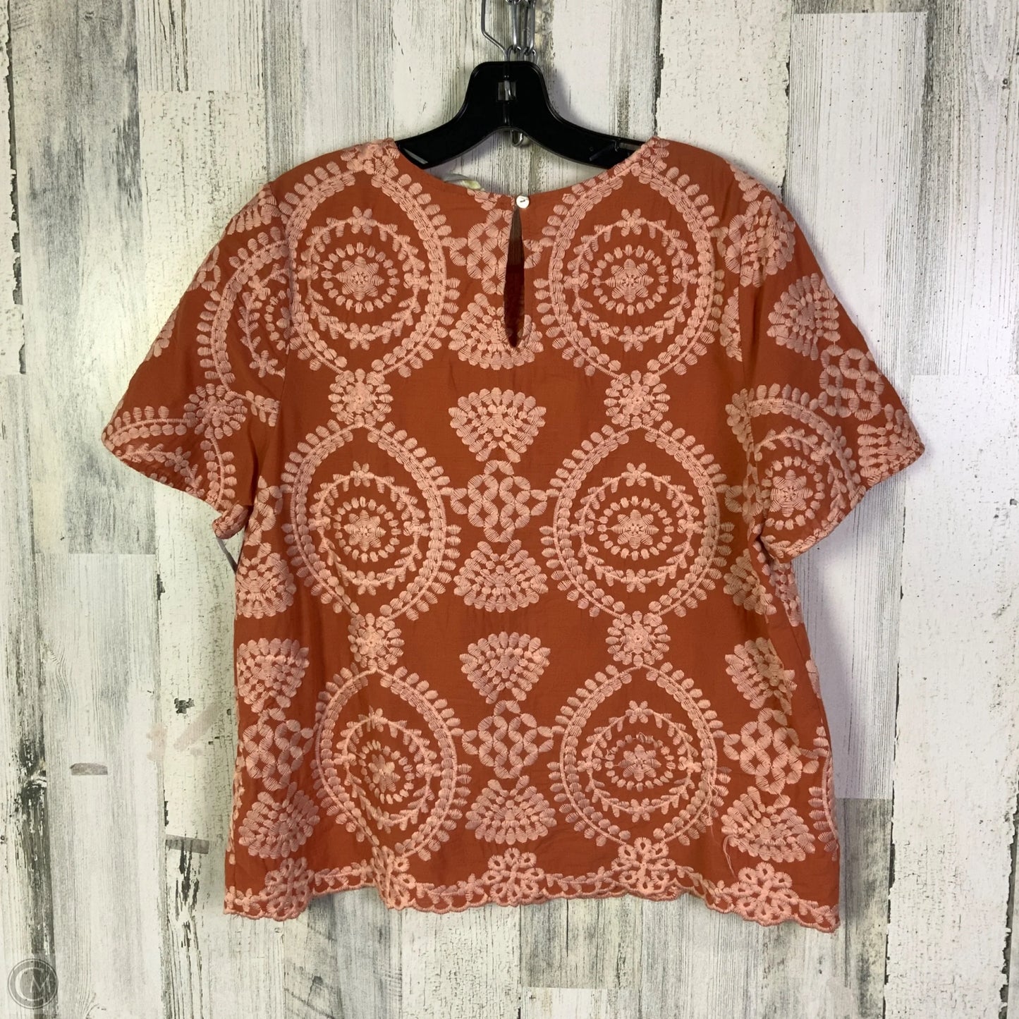 Top Short Sleeve By Eri + Ali In Orange, Size: M
