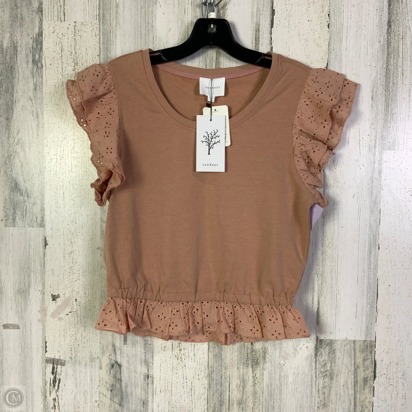 Top Short Sleeve By Sundry In Pink, Size: S