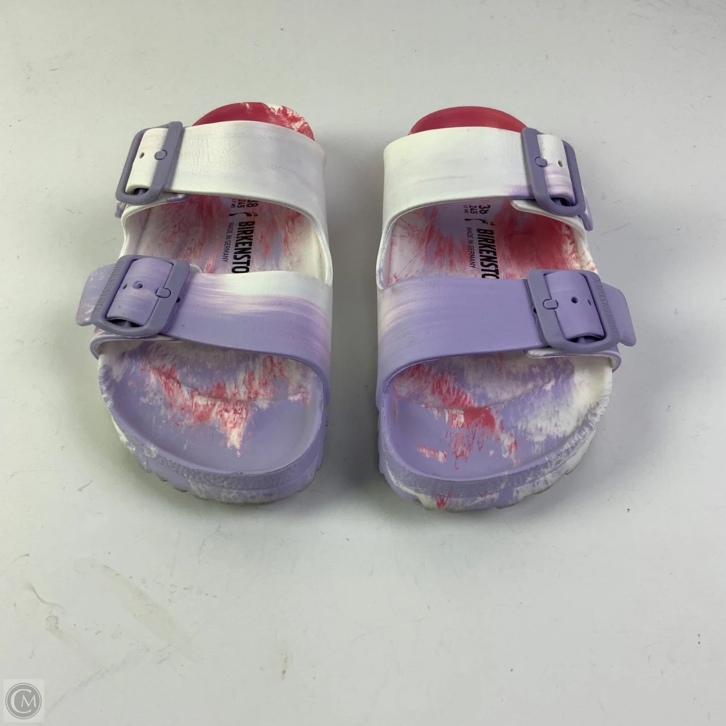 Sandals Flats By Birkenstock In Purple, Size: 7