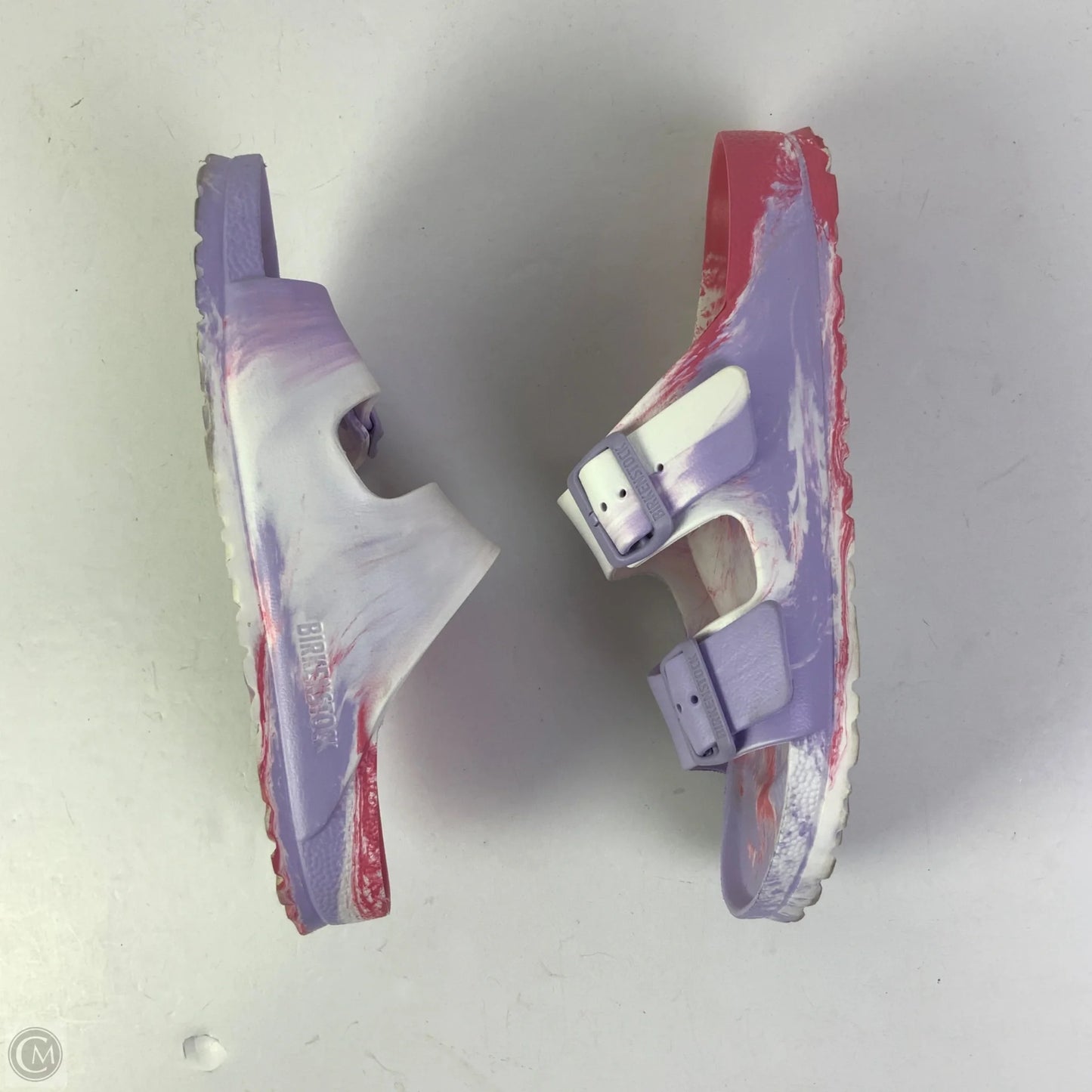 Sandals Flats By Birkenstock In Purple, Size: 7