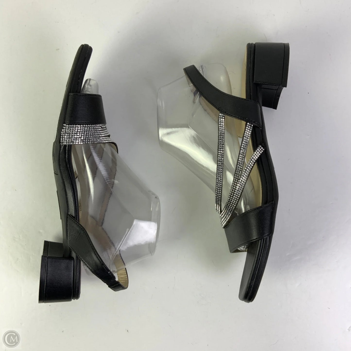 Sandals Heels Kitten By Life Stride In Black, Size: 12