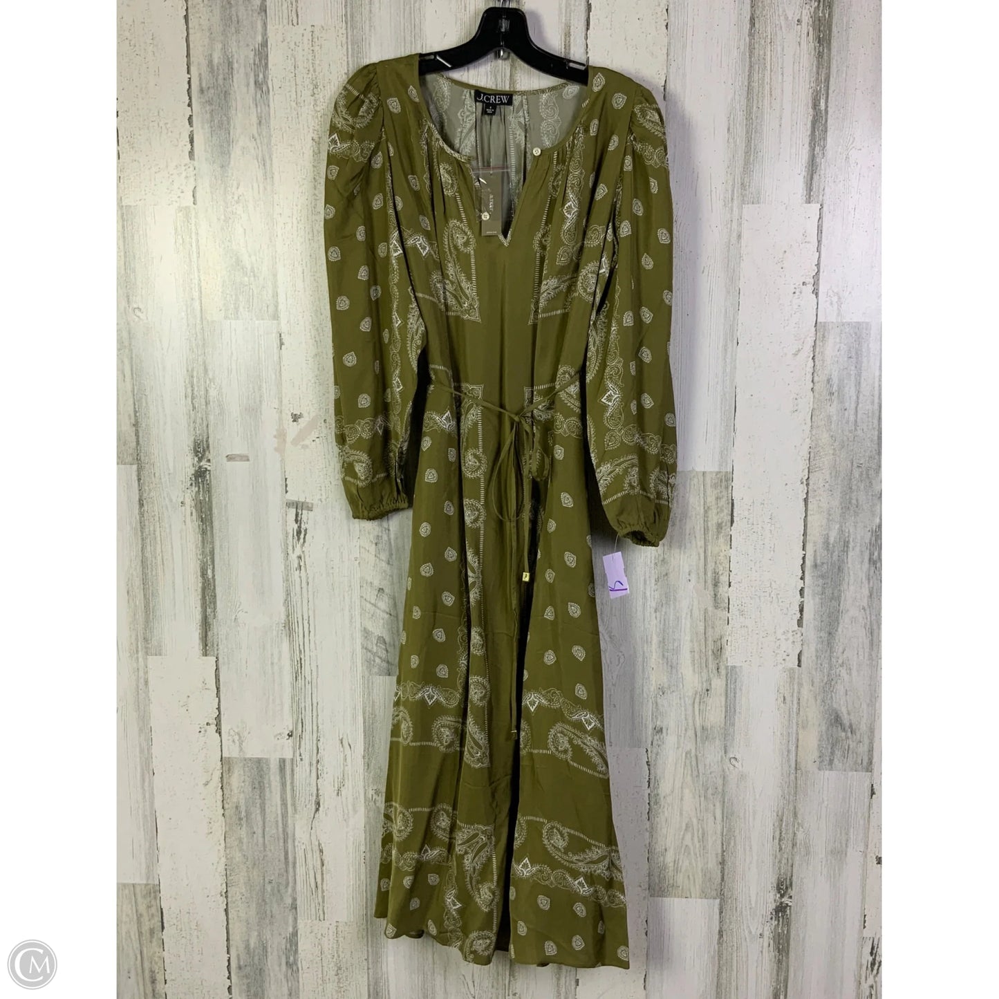 Dress Casual Maxi By J. Crew In Green, Size: S
