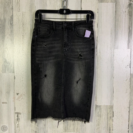 Skirt Mini & Short By Risen In Black Denim, Size: 4