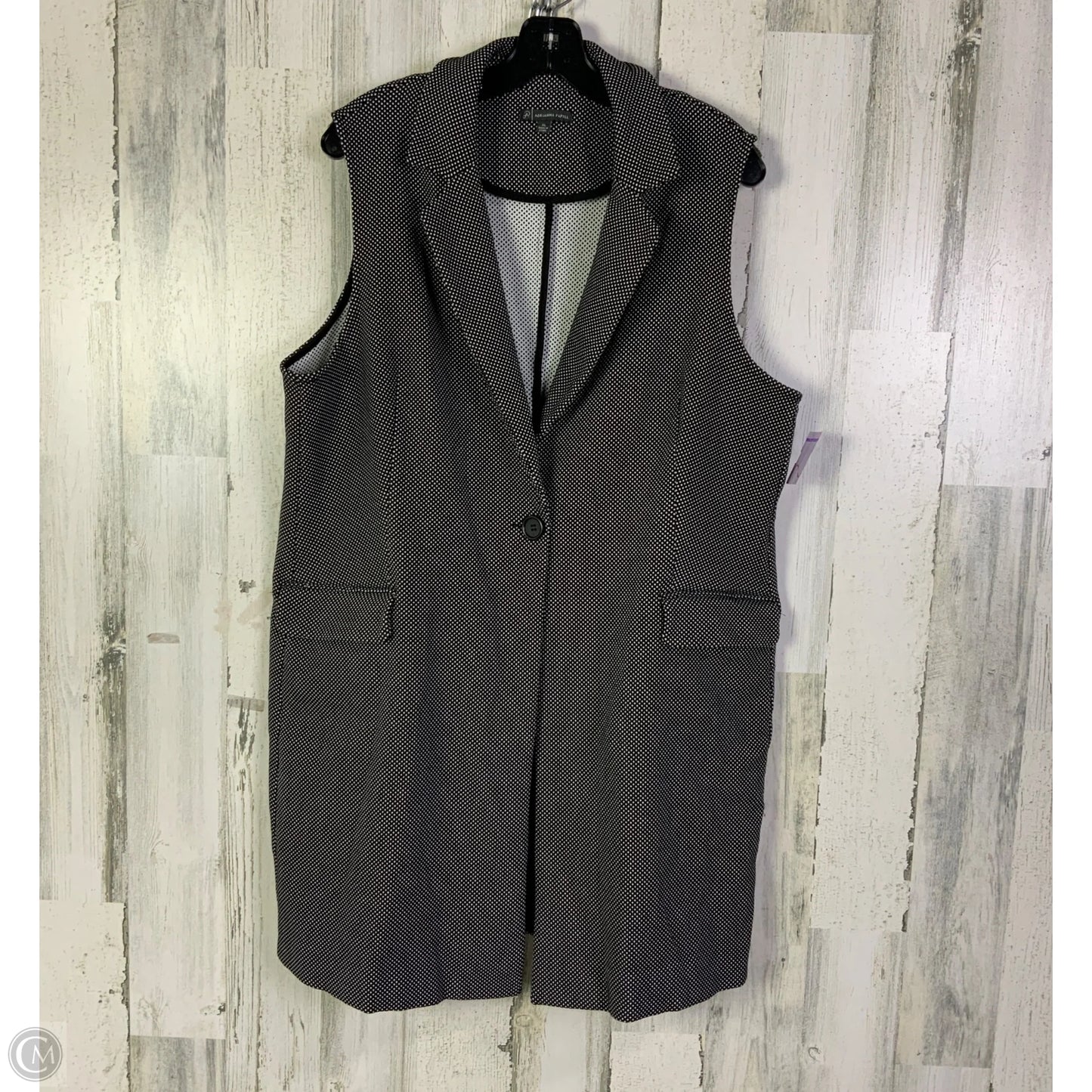 Blazer By Adrianna Papell In Black & White, Size: Xl