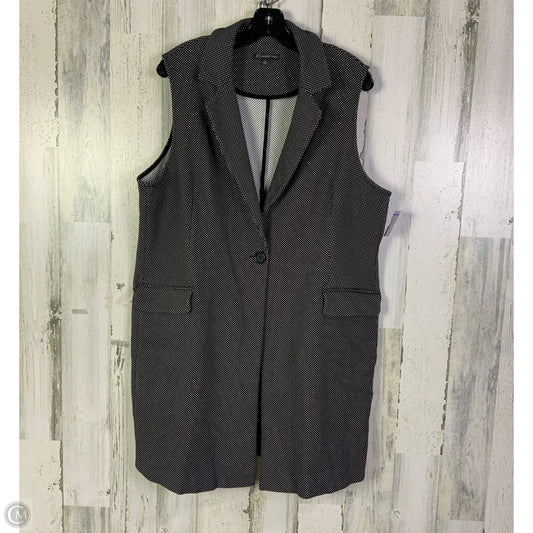 Blazer By Adrianna Papell In Black & White, Size: Xl