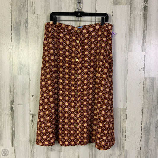 Skirt Midi By Draper James In Brown, Size: 16